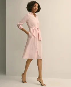 Supima® Cotton Tie-Waist Shirt Dress