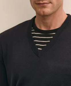 Supima® Cotton V-Neck Sweater