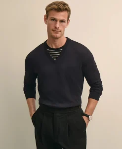 Supima® Cotton V-Neck Sweater