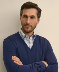 Supima® Cotton V-Neck Sweater