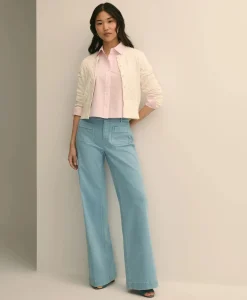 The Cropped Button-Down Striped Shirt