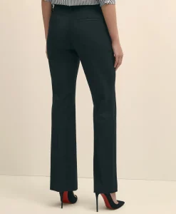 The Essentials Brooks Brothers Stretch Wool Flare Leg Trousers