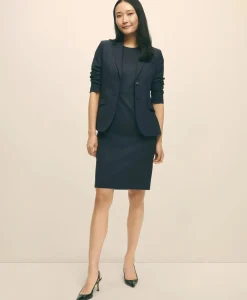 The Essentials Brooks Brothers Stretch Wool Sheath Dress