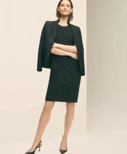 The Essentials Brooks Brothers Stretch Wool Sheath Dress