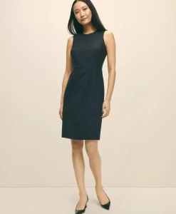 The Essentials Brooks Brothers Stretch Wool Sheath Dress