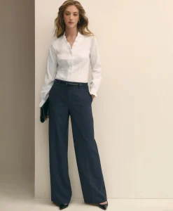 The Essentials Wide-Leg Trousers in Wool Blend