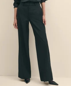 The Essentials Wide-Leg Trousers in Wool Blend