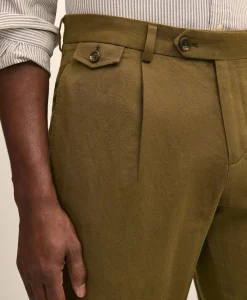 The Pleated Linen-Cotton Pants