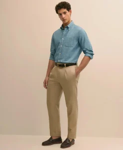 The Pleated Linen-Cotton Pants