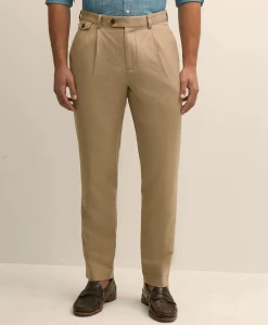 The Pleated Linen-Cotton Pants