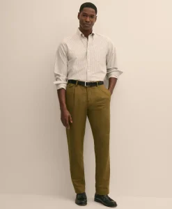 The Pleated Linen-Cotton Pants