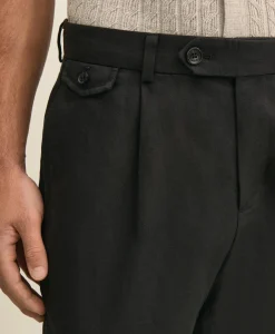 The Pleated Linen-Cotton Pants