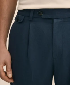 The Pleated Linen-Cotton Pants
