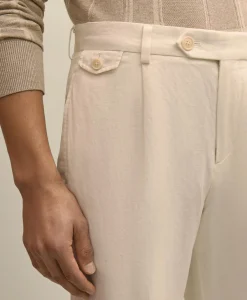The Pleated Linen-Cotton Pants