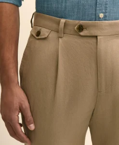 The Pleated Linen-Cotton Pants