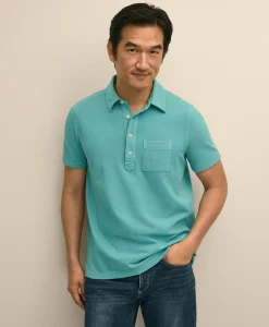 The Vintage Short-Sleeve Garment Dyed Polo Shirt