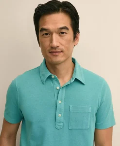 The Vintage Short-Sleeve Garment Dyed Polo Shirt