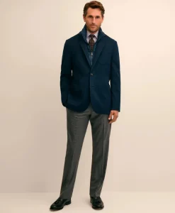 Traditional Fit Wool Flannel Dress Pants