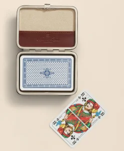 Travel Playing Cards With Calfskin Case