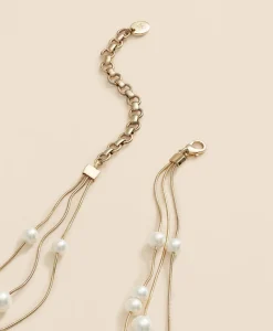 Triple Strand Faux-Pearl Necklace