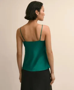 V-Neck Cami in Washable Silk Charmeuse
