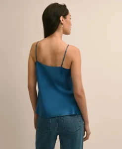 V-Neck Cami in Washable Silk Charmeuse
