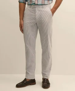 Washed Cotton Seersucker Pants