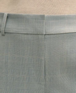 Wool-Blend Plaid Pants