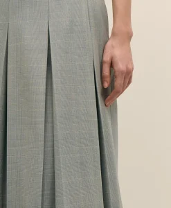 Wool-Blend Pleated Mini Skirt